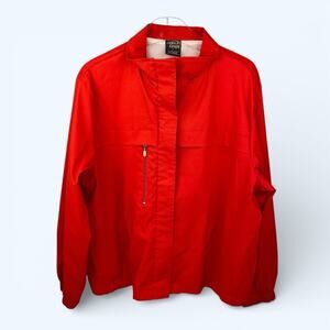 Vintage Allison Daley Red Jacket Windbreaker Size L